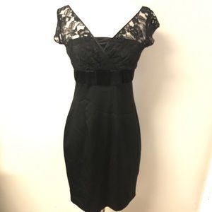 Banana Republic velour lace black dress